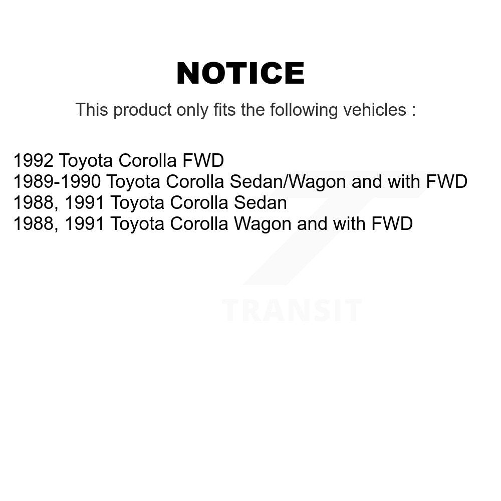 Wheel Bearing And Suspension Link Front Kit For Toyota Corolla