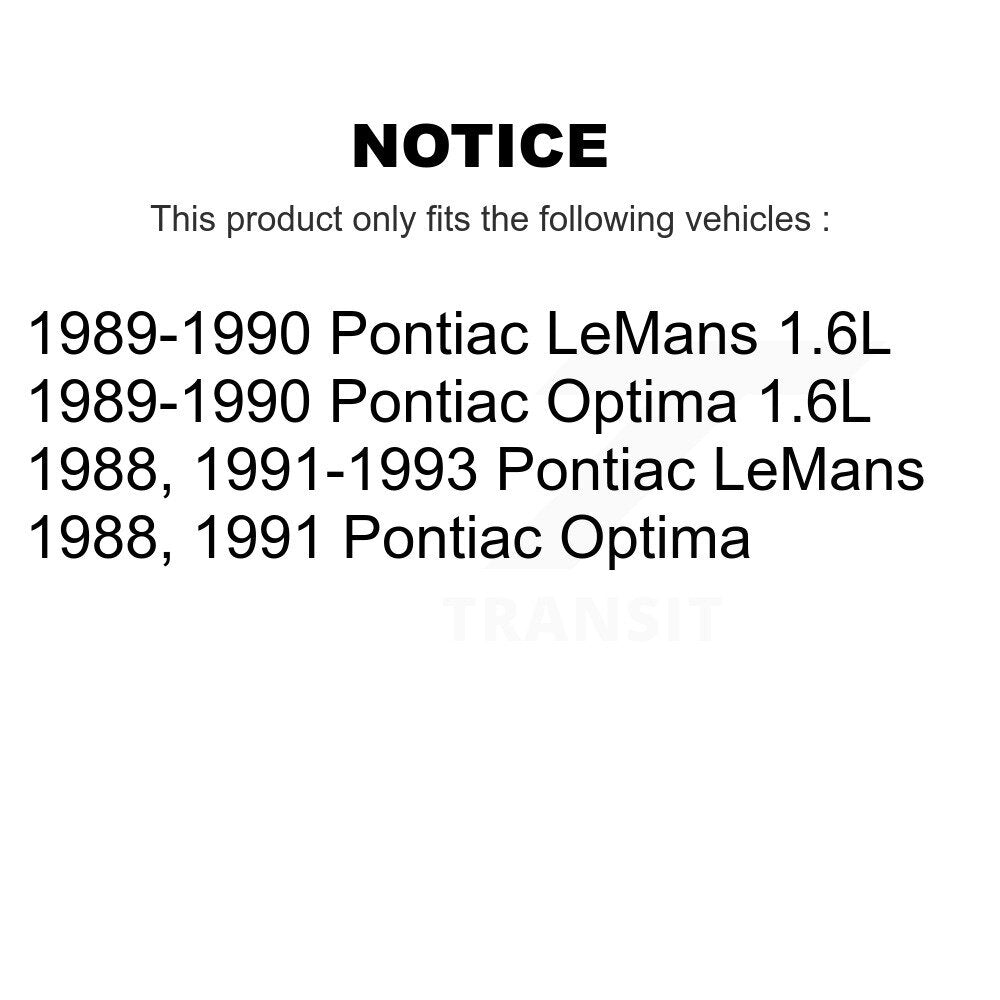 Wheel Bearing And Suspension Link Front Kit For Pontiac LeMans Optima