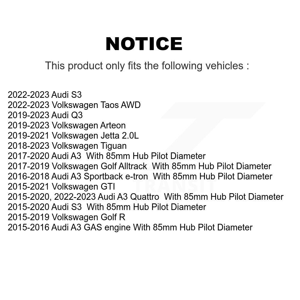 Wheel Bearing Tie Rod End Front Kit For Volkswagen Tiguan Jetta Audi Q3 Taos GTI