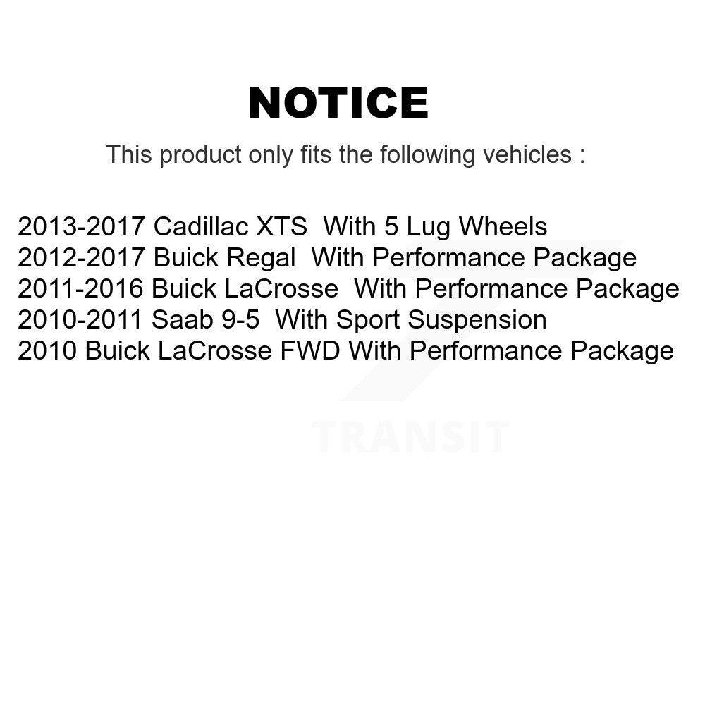Hub Bearing Assembly & Link Front Kit For Buick LaCrosse Regal Cadillac XTS Saab