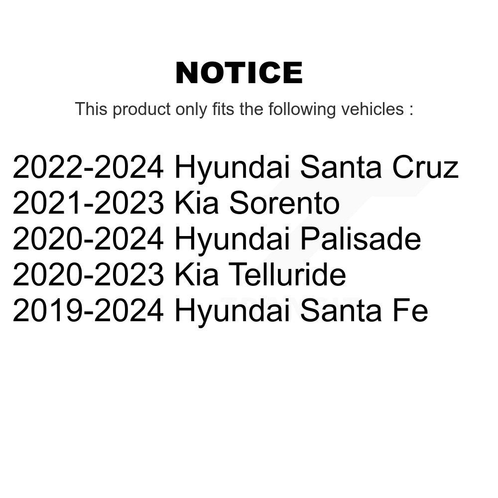 Hub Bearing Assembly & Link Front Kit For Hyundai Santa Fe Kia Palisade Sorento