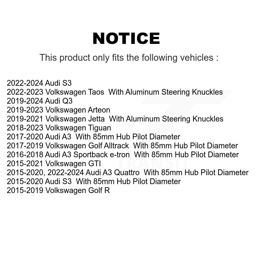 Bearing Lower Ball Joint Link Front Right Kit For Volkswagen Tiguan Jetta Audi R