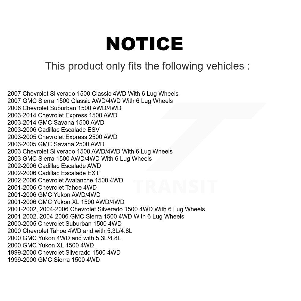 Bearing Lower Control Arm & Link Front Left Kit For Chevrolet GMC Silverado 1500