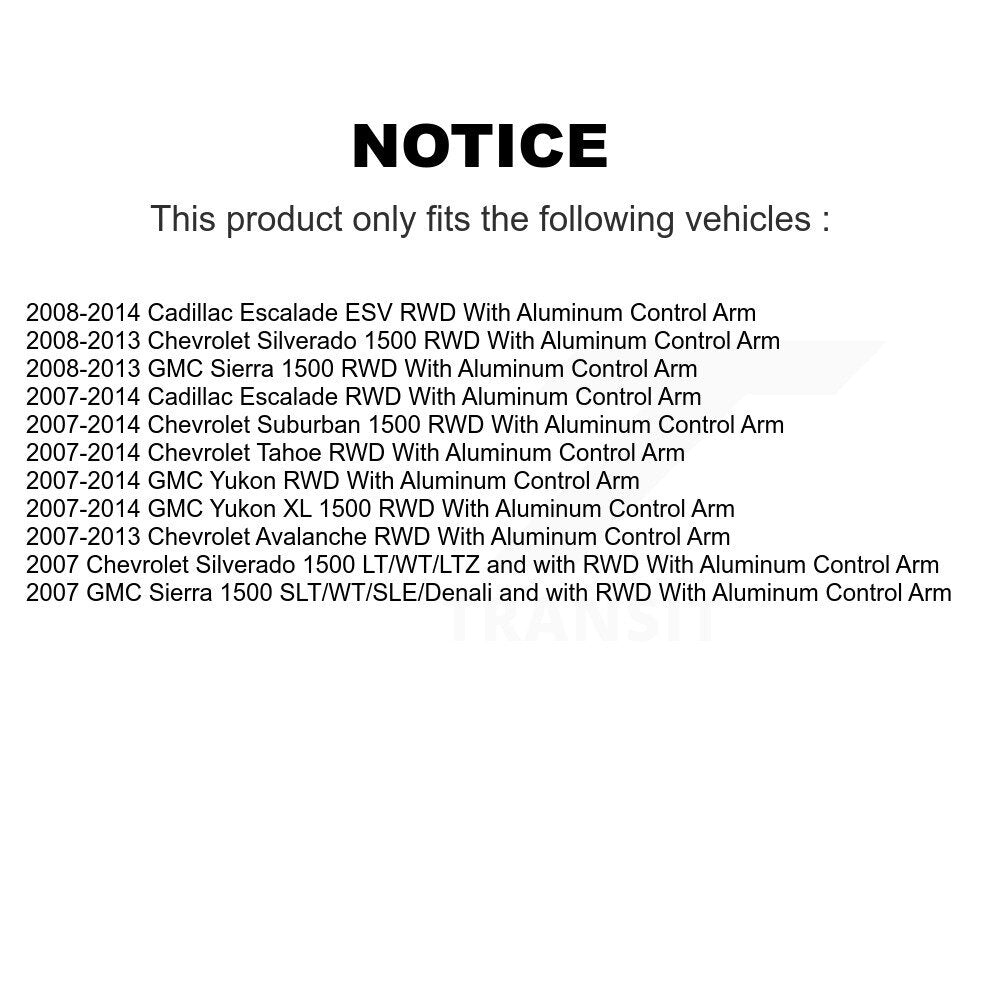 Bearing Lower Ball Joint Link Front Kit For Chevrolet GMC Sierra 1500 Silverado