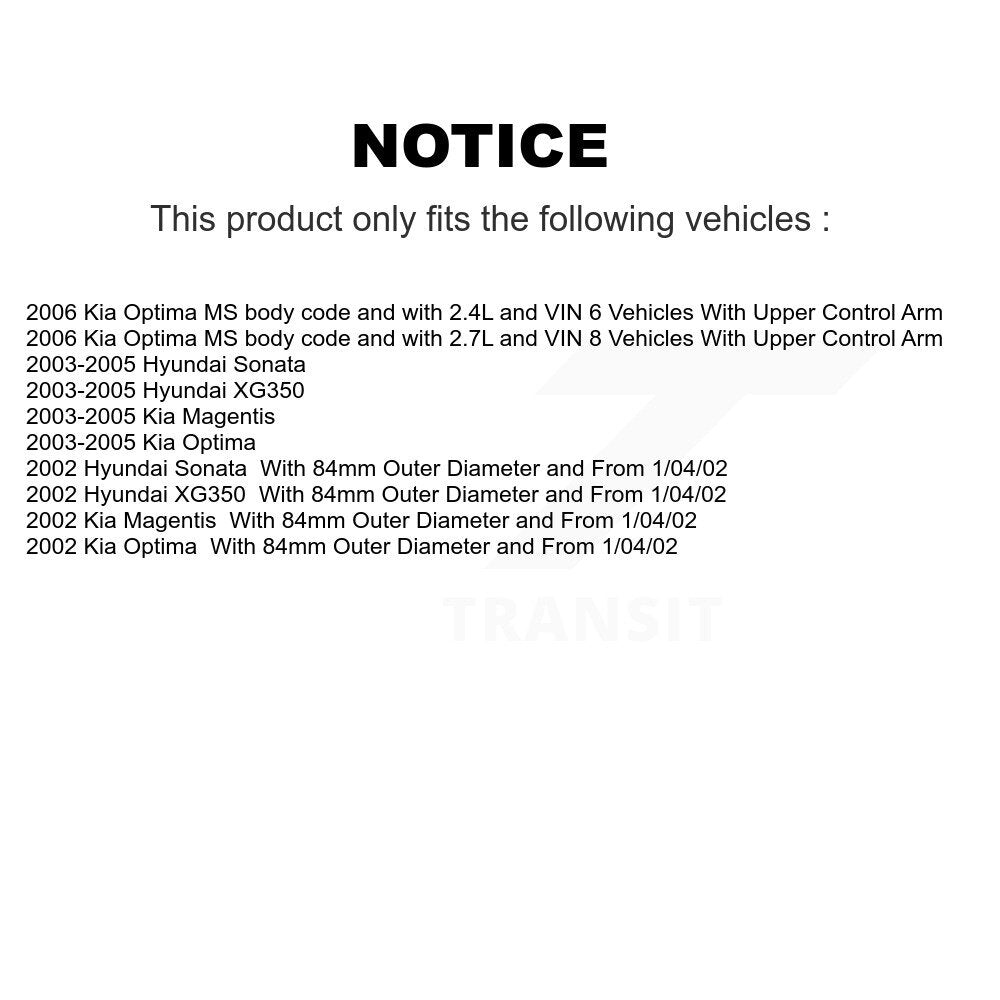 Bearing Lower Ball Joint Outer Tie Rod & Link Front Left Kit For Hyundai Sonata