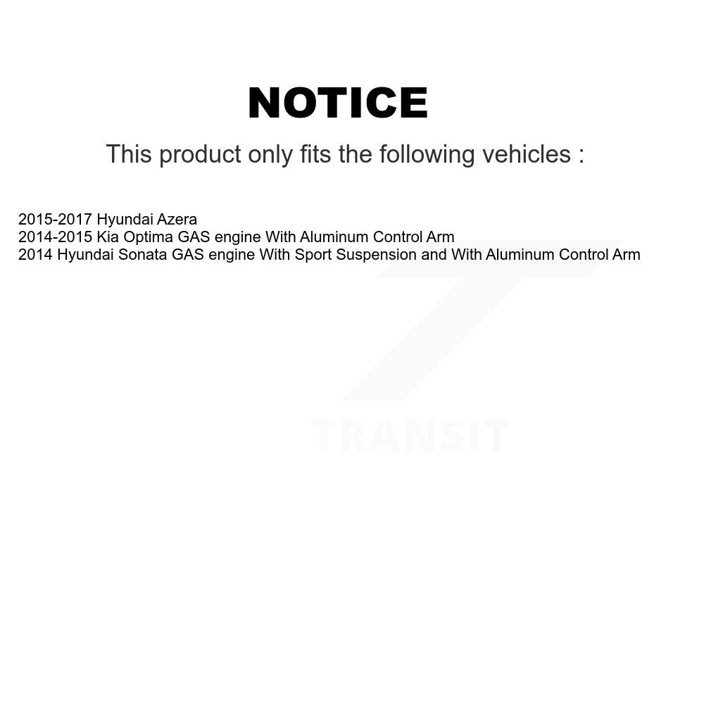 Bearing Lower Arm Tie Rod End Link Front Right Kit (5Pc) For Kia Optima Hyundai