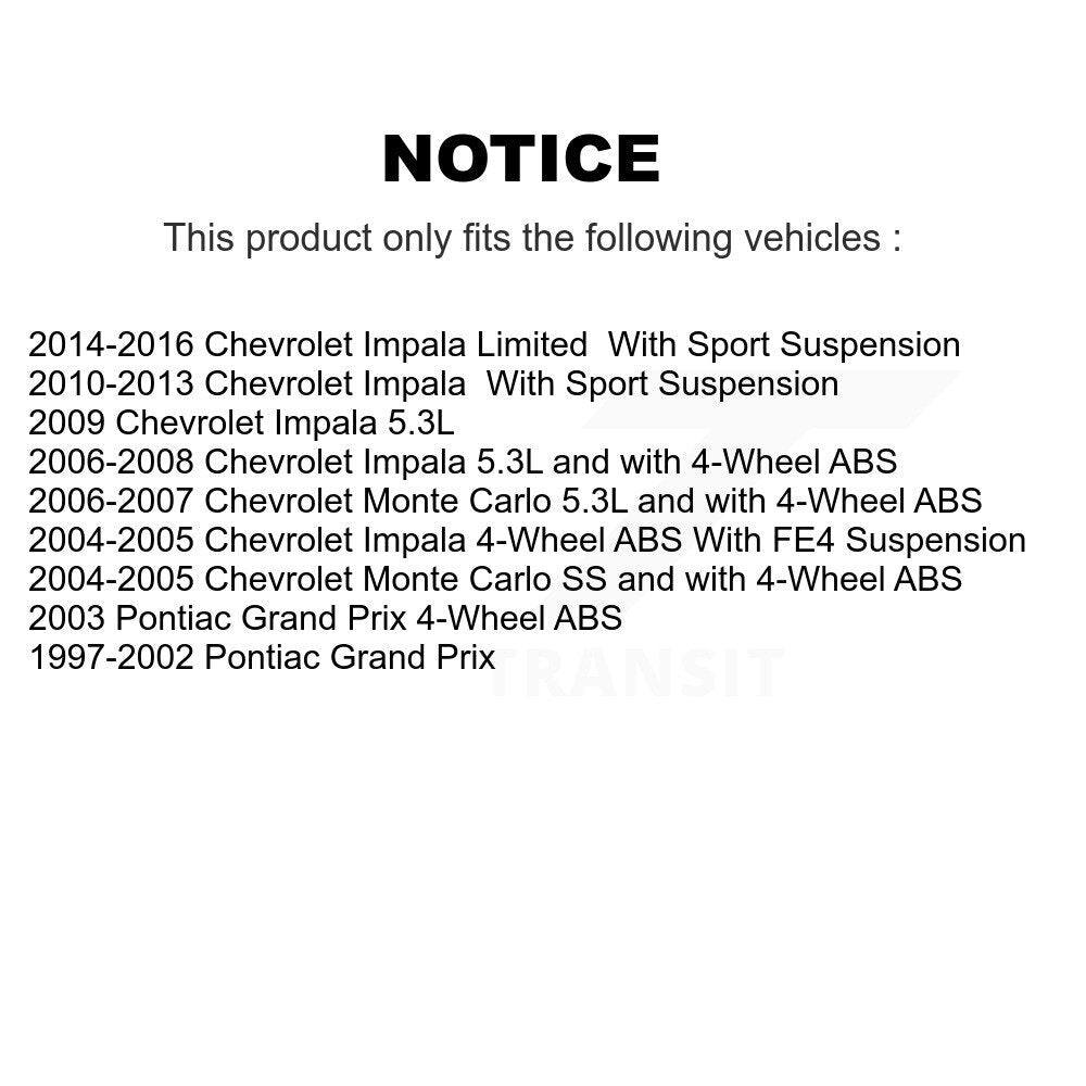 Bearing Lower Ball Joint Tie Rod Link Front Kit (5Pc) For Chevrolet Impala Grand