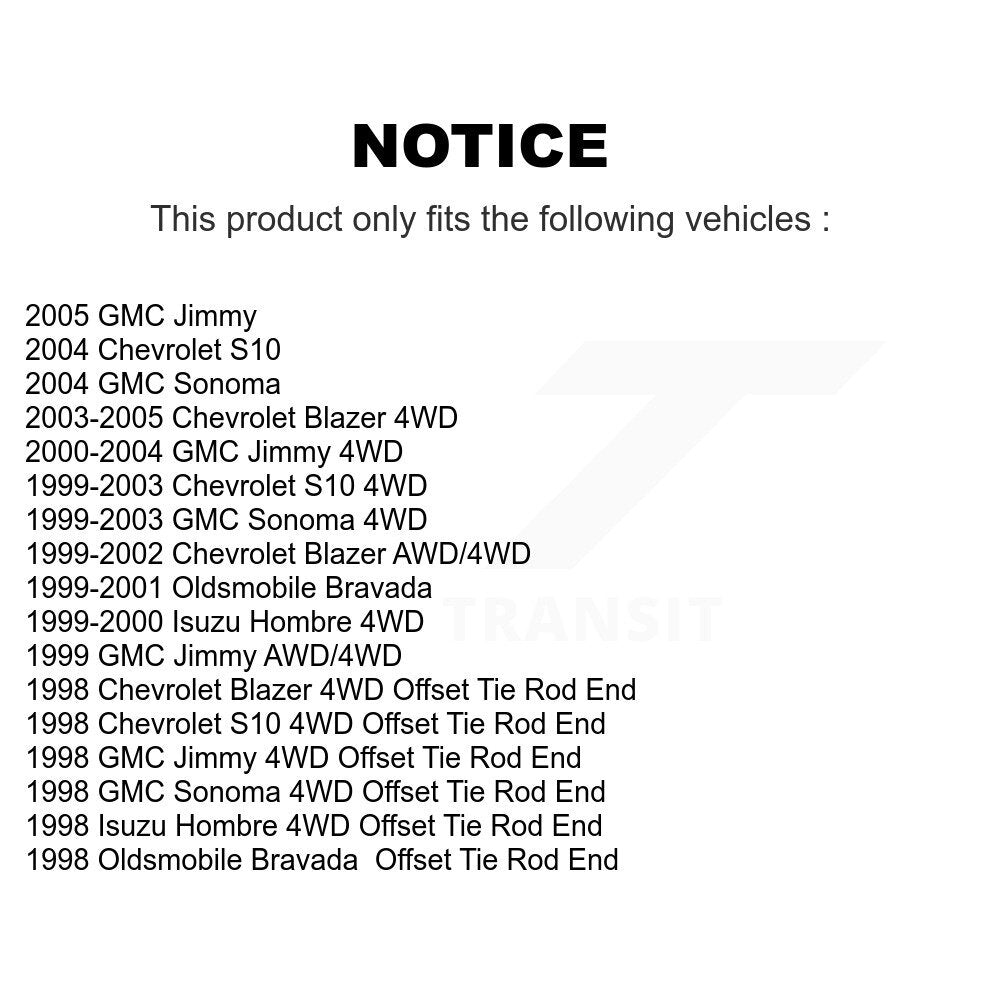 Bearing Lower Ball Joint Outer Tie Rod & Link Front Kit For Chevrolet GMC Blazer