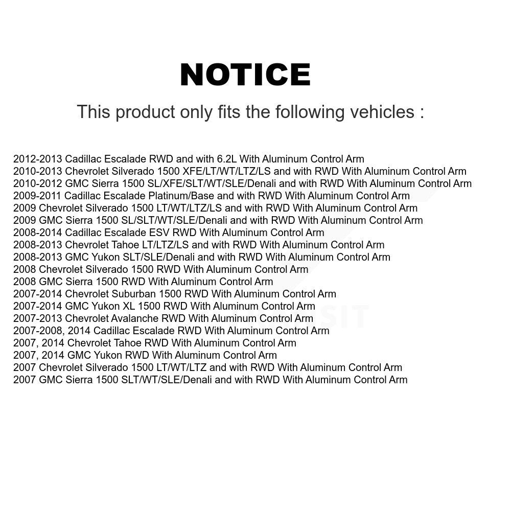 Upper Control Arm Lower Ball Joint Outer Tie Rod Link Front Right Kit For GMC XL