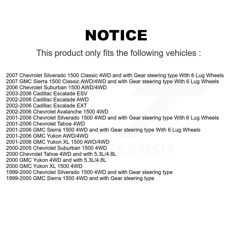 Bearing Lower Control Arm Tie Rod Link Front Left Kit (5Pc) For Chevrolet GMC XL