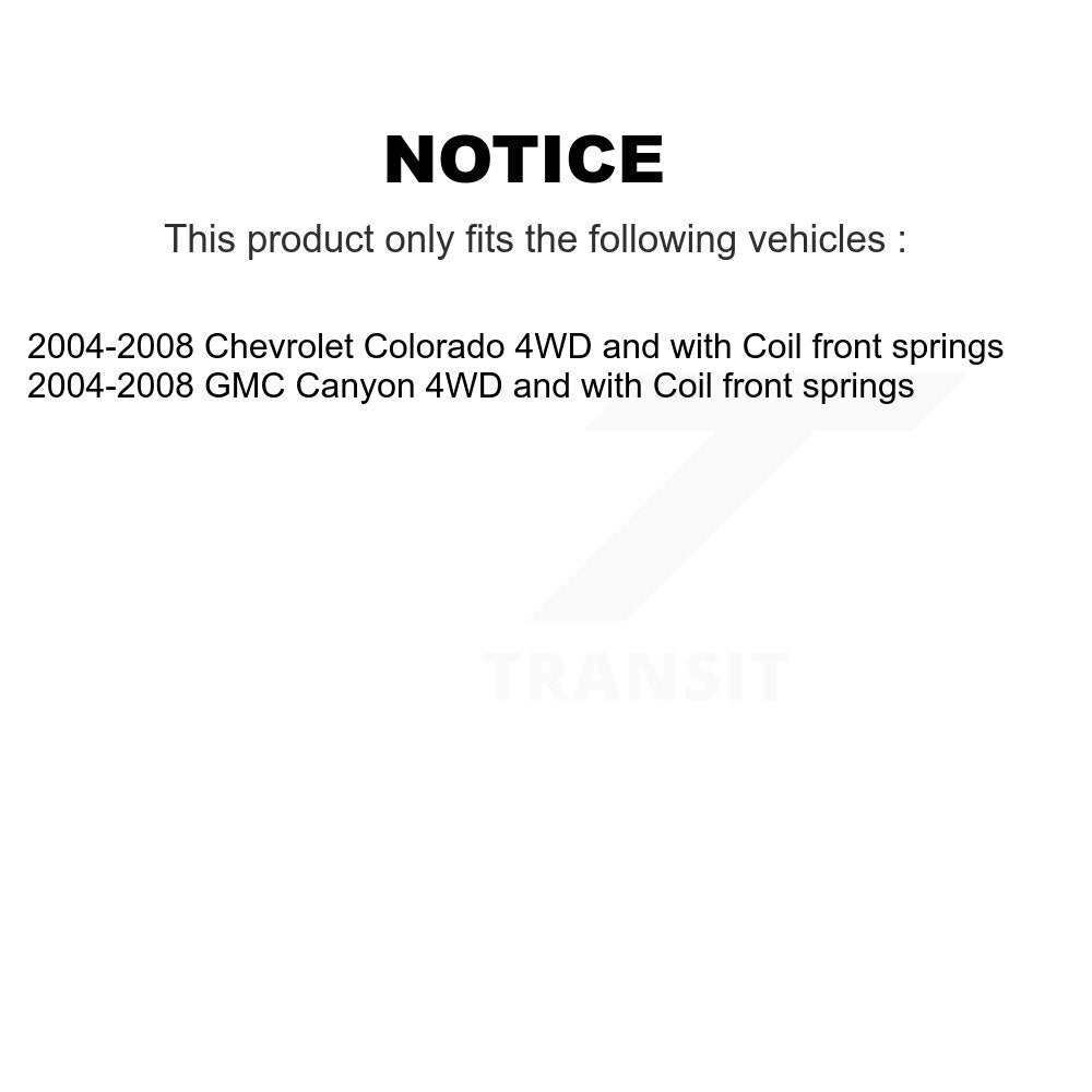 Bearing Upper Lower Ball Joint & Link Front Left Kit For Chevrolet Colorado GMC