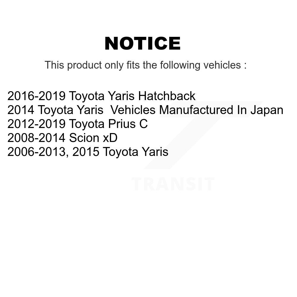 Wheel Bearing Lower Control Arm Link Front Kit For Toyota Yaris Prius C Scion xD
