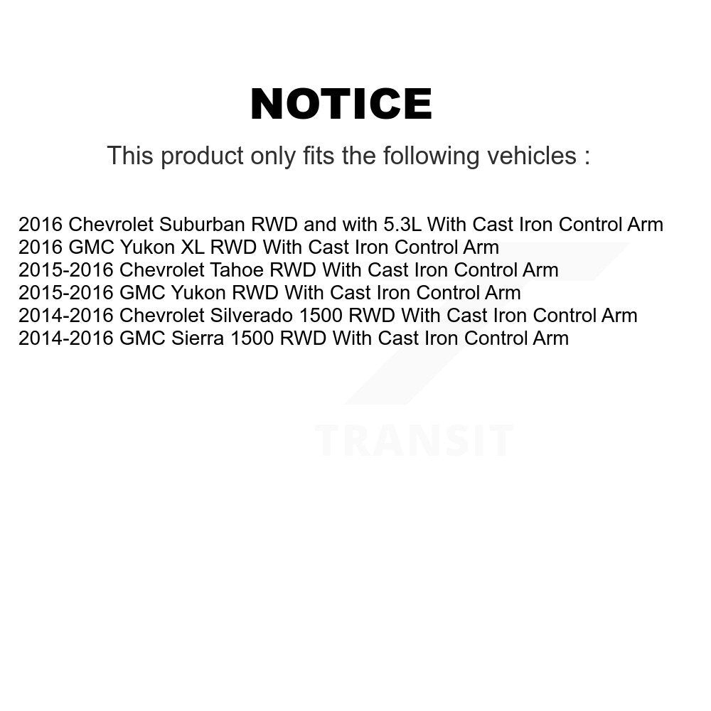 Bearing Lower Control Arm Link Front Kit For GMC Sierra 1500 Chevrolet Silverado