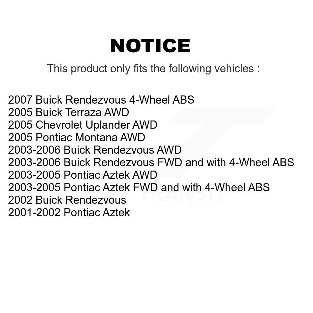 Bearing Lower Control Arm & Link Front Kit For Buick Rendezvous Pontiac Montana