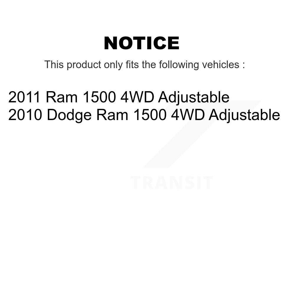 Bearing Upper Lower Ball Joint Link Front Kit For Ram 1500 Dodge Adjustable 4WD