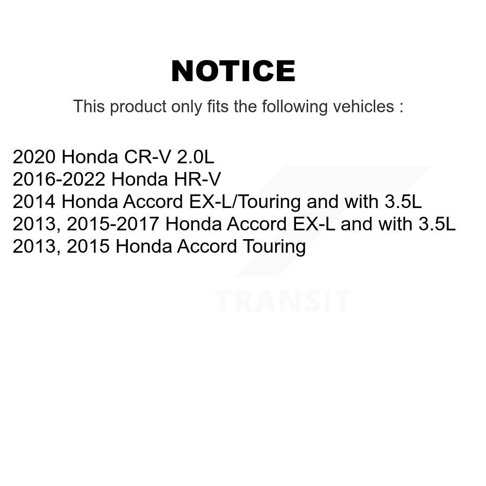 Disc Brake Rotors Front Pair For Honda HR-V Accord CR-V