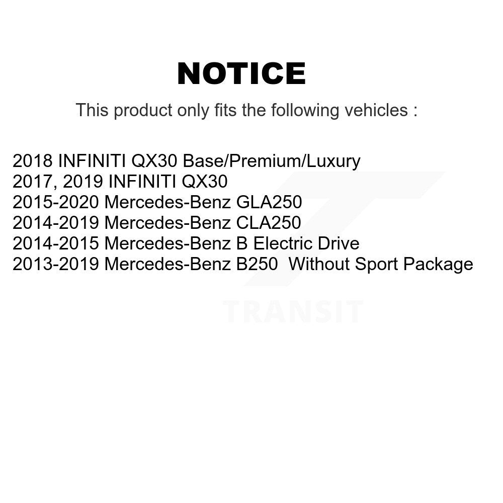 Disc Brake Rotor Front Pair For Mercedes-Benz GLA250 CLA250 B250 INFINITI QX30 B