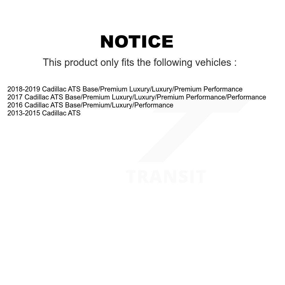Disc Brake Rotors Rear Pair For Cadillac ATS