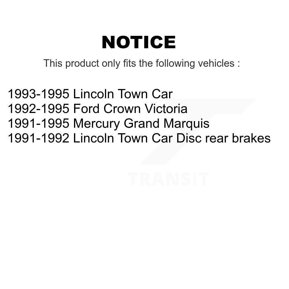Disc Brake Rotor Rear Pair For Mercury Grand Marquis Lincoln Town Car Ford Crown