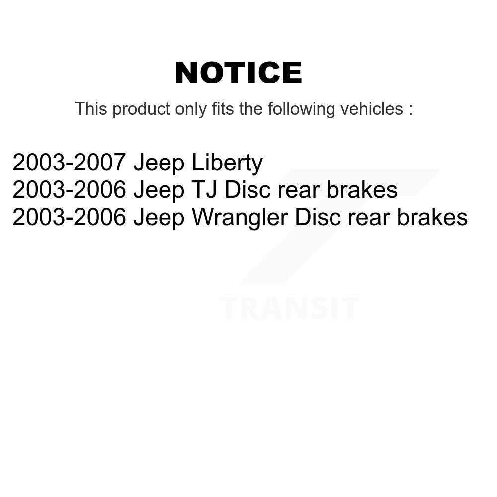 Disc Brake Rotors Rear Pair For Jeep Liberty Wrangler TJ