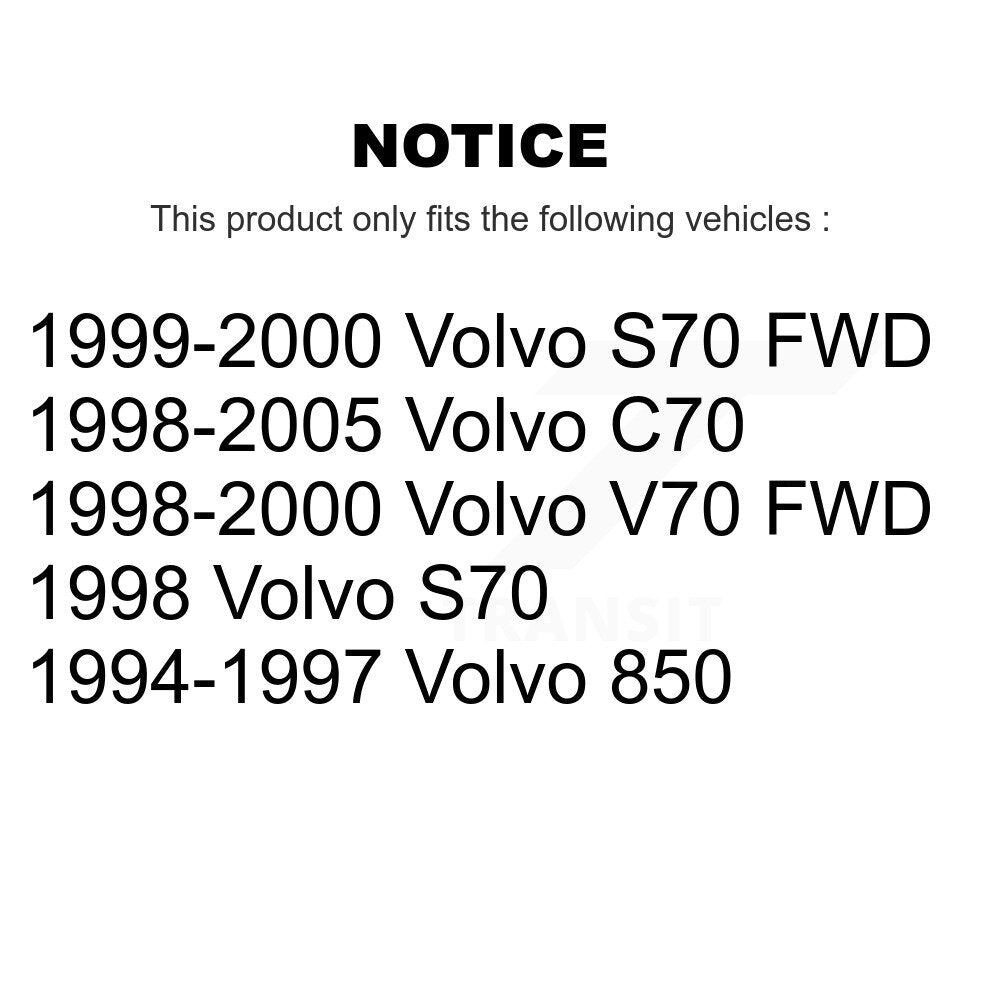 Disc Brake Rotors Rear Pair For Volvo S70 850 V70 C70