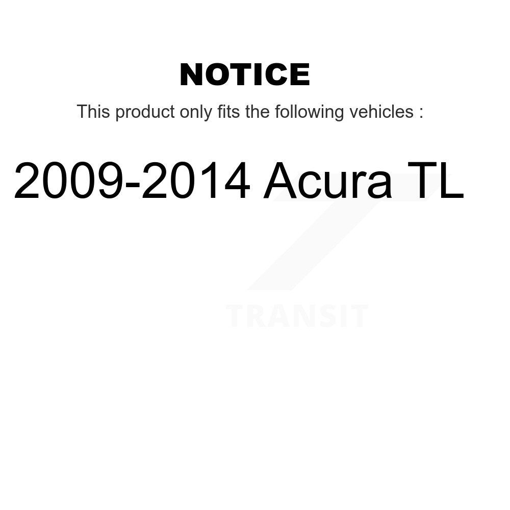 Disc Brake Rotors Rear Pair For 2009-2014 Acura TL