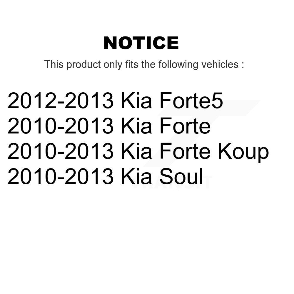 Disc Brake Rotors Rear Pair For Kia Soul Forte Koup Forte5