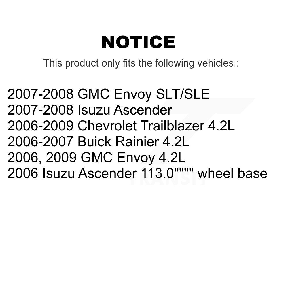 Brake Rotors Front Rear Kit For Chevrolet Trailblazer GMC Envoy Buick Rainier