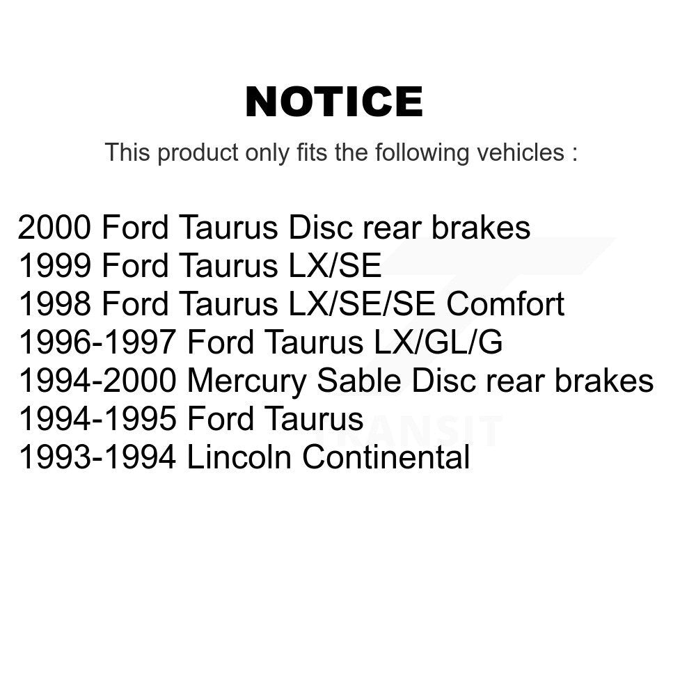 Brake Rotors Front Rear Kit For Ford Taurus Mercury Sable Lincoln Continental