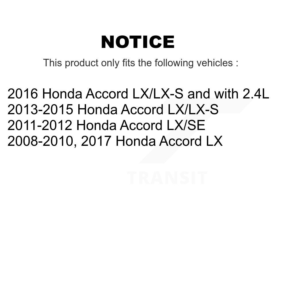 Disc Brake Rotors Front Rear Kit For Honda Accord