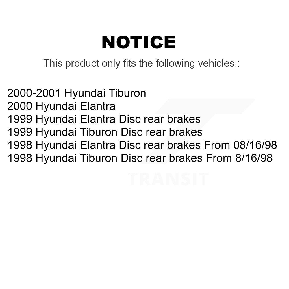 Disc Brake Rotors Front Rear Kit For Hyundai Tiburon Elantra