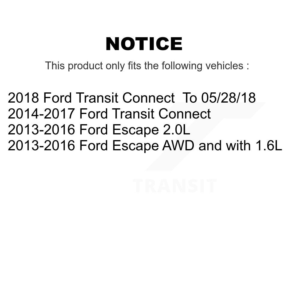 Disc Brake Rotors Front Rear Kit For Ford Escape Transit Connect