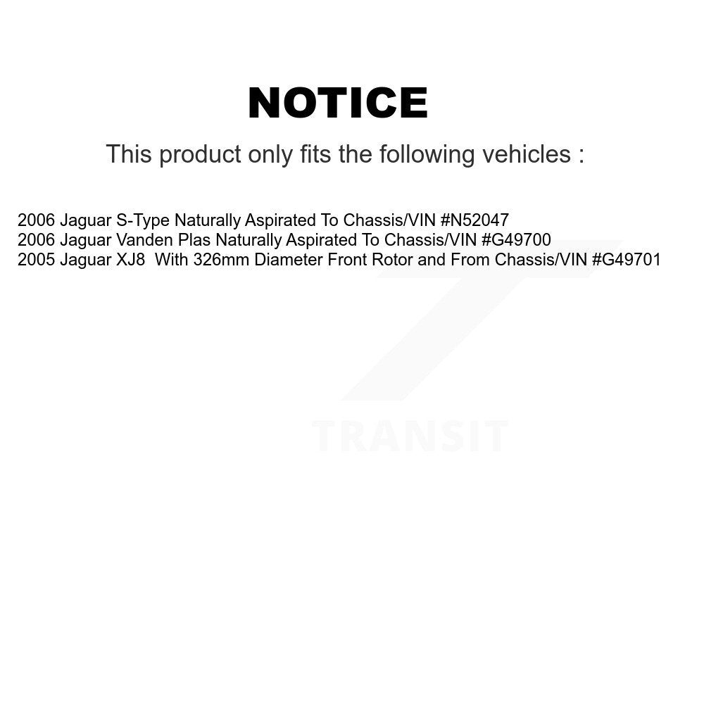 Disc Brake Rotors Front Rear Kit For Jaguar S-Type Vanden Plas XJ8