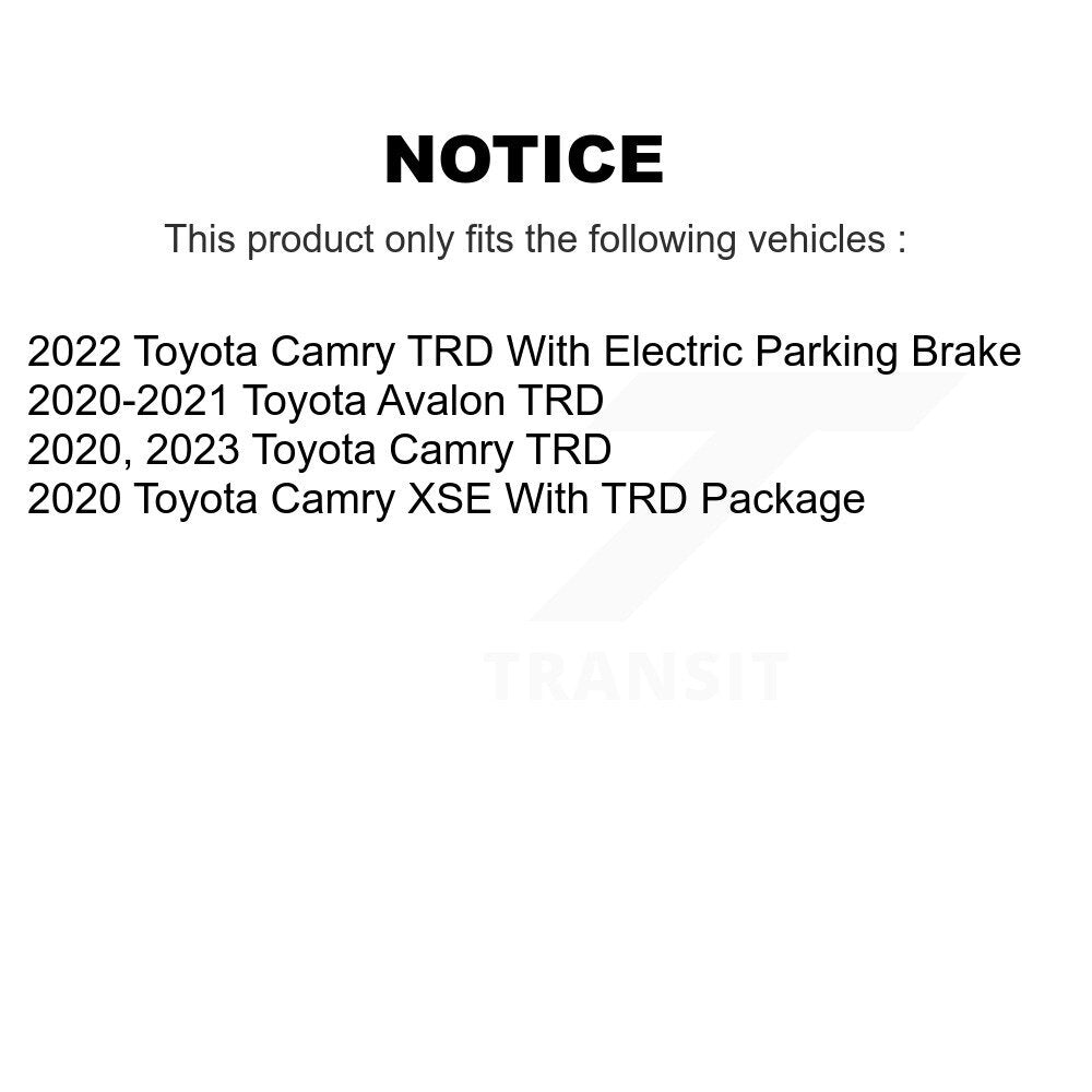 Disc Brake Rotors Front Rear Kit For Toyota Camry Avalon