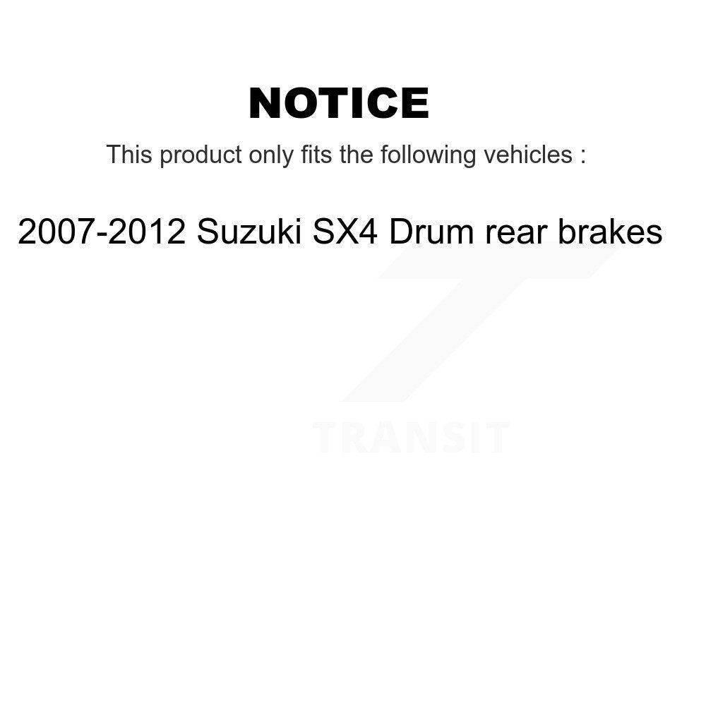 Brake Drums Rear Pair For 2007-2012 Suzuki SX4 Drum rear brakes