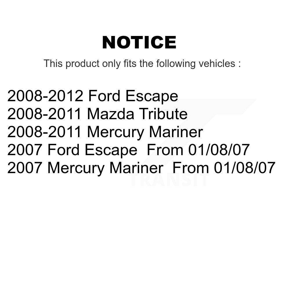 Brake Drums Rear Pair For Ford Escape Mazda Tribute Mercury Mariner