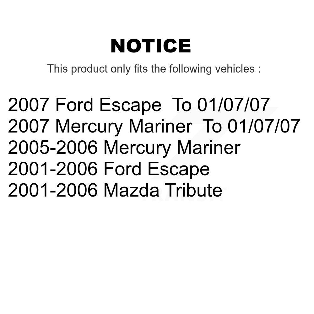 Brake Drums Rear Pair For Ford Escape Mazda Tribute Mercury Mariner