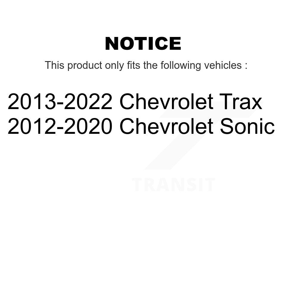 Brake Drums Rear Pair For Chevrolet Trax Sonic