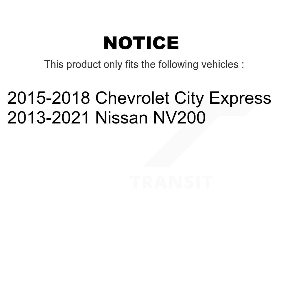Brake Drums Rear Pair For Nissan NV200 Chevrolet City Express
