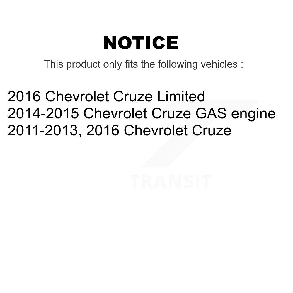 Brake Drums Rear Pair For Chevrolet Cruze Limited