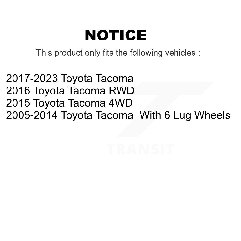 Brake Drums Rear Pair For Toyota Tacoma