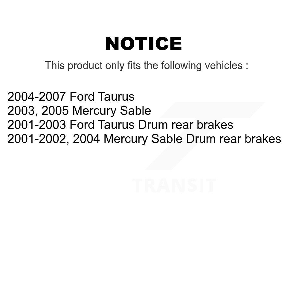 Brake Drums Rear Pair For Ford Taurus Mercury Sable