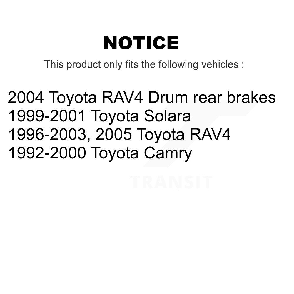 Brake Drums Rear Pair For Toyota RAV4 Camry Solara
