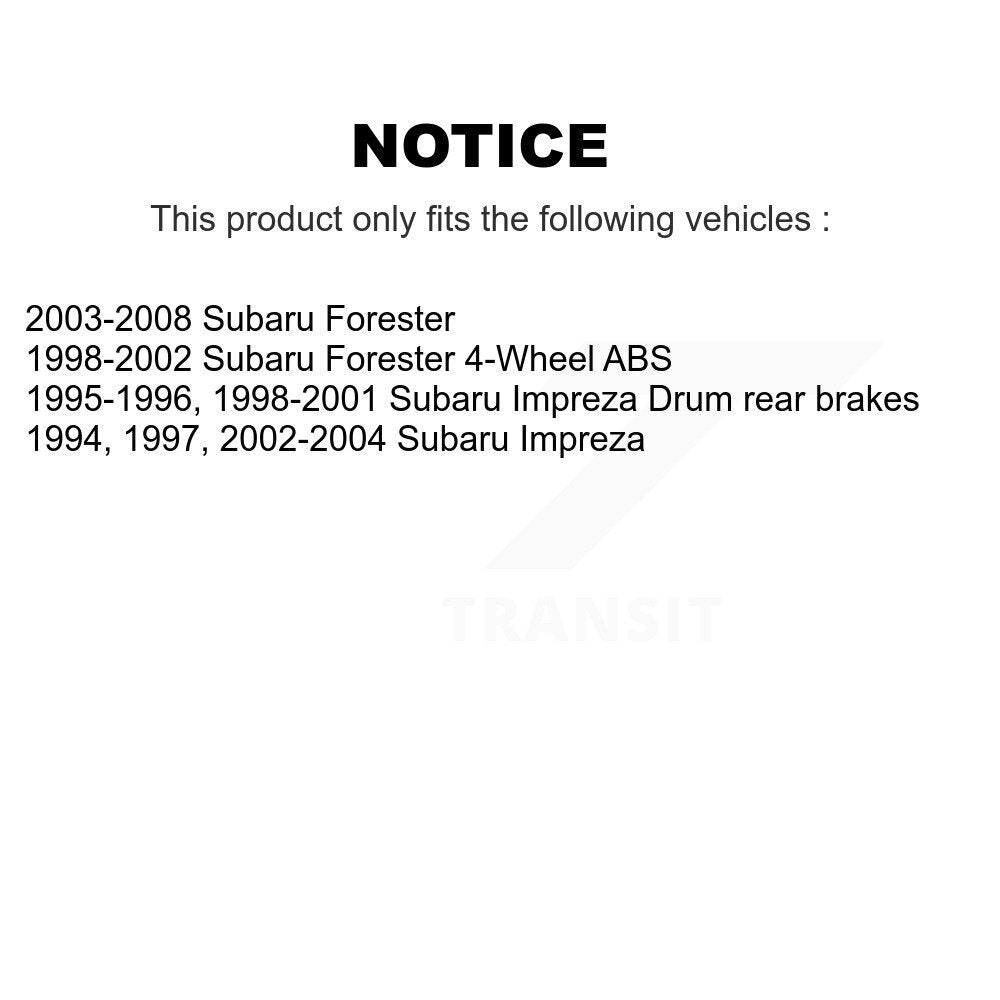 Brake Drums Rear Pair For Subaru Forester Impreza