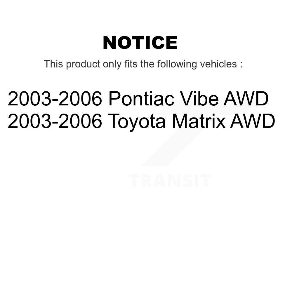 Brake Drums Rear Pair For 2003-2006 Toyota Matrix Pontiac Vibe AWD