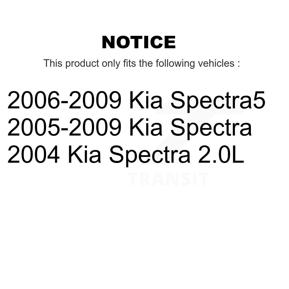 Brake Drums Rear Pair For Kia Spectra Spectra5