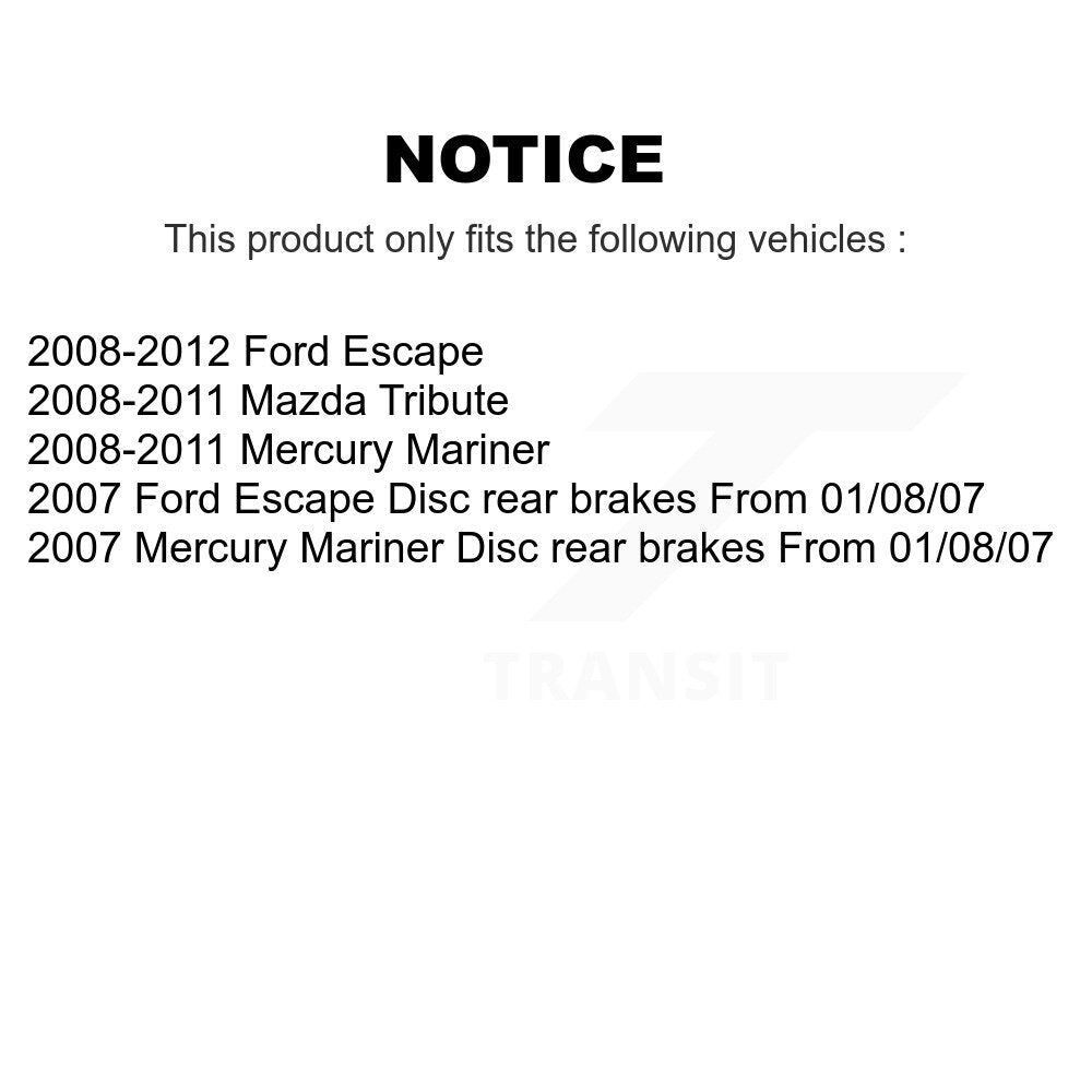 Brake Rotors Drums Front Rear Kit For Ford Escape Mazda Tribute Mercury Mariner
