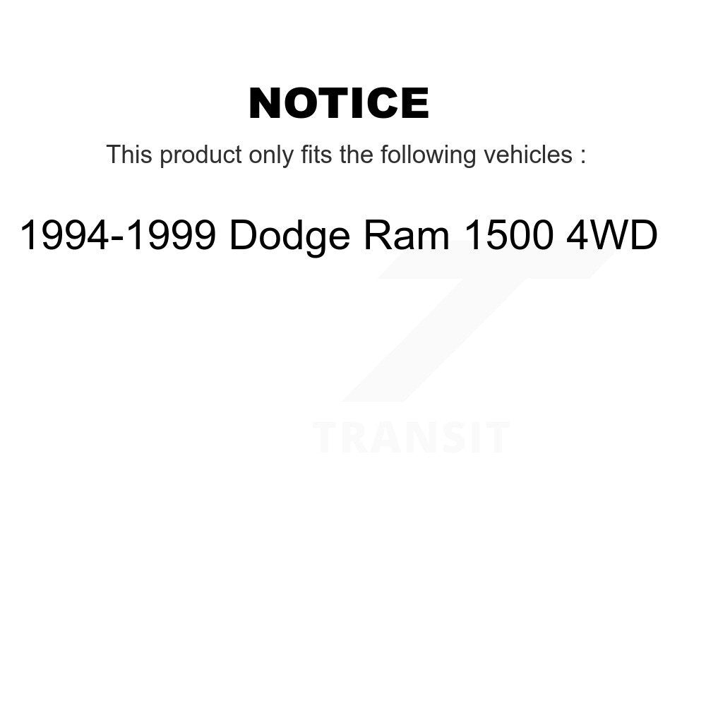Disc Brake Rotors Drums Kit Front Rear For 1994-1999 Dodge Ram 1500 4WD