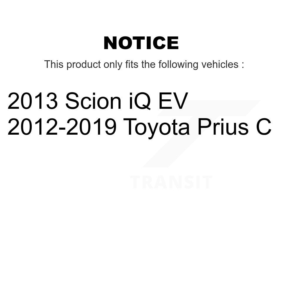 Brake Drums Rear Pair For Toyota Prius C Scion iQ