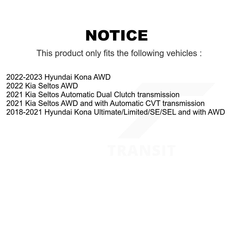 Disc Brake Rotors Front Rear Kit For Hyundai Kona Kia Seltos